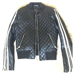 BCBG vegan leather bomber